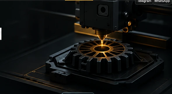 3D-принтер печатает шестерню